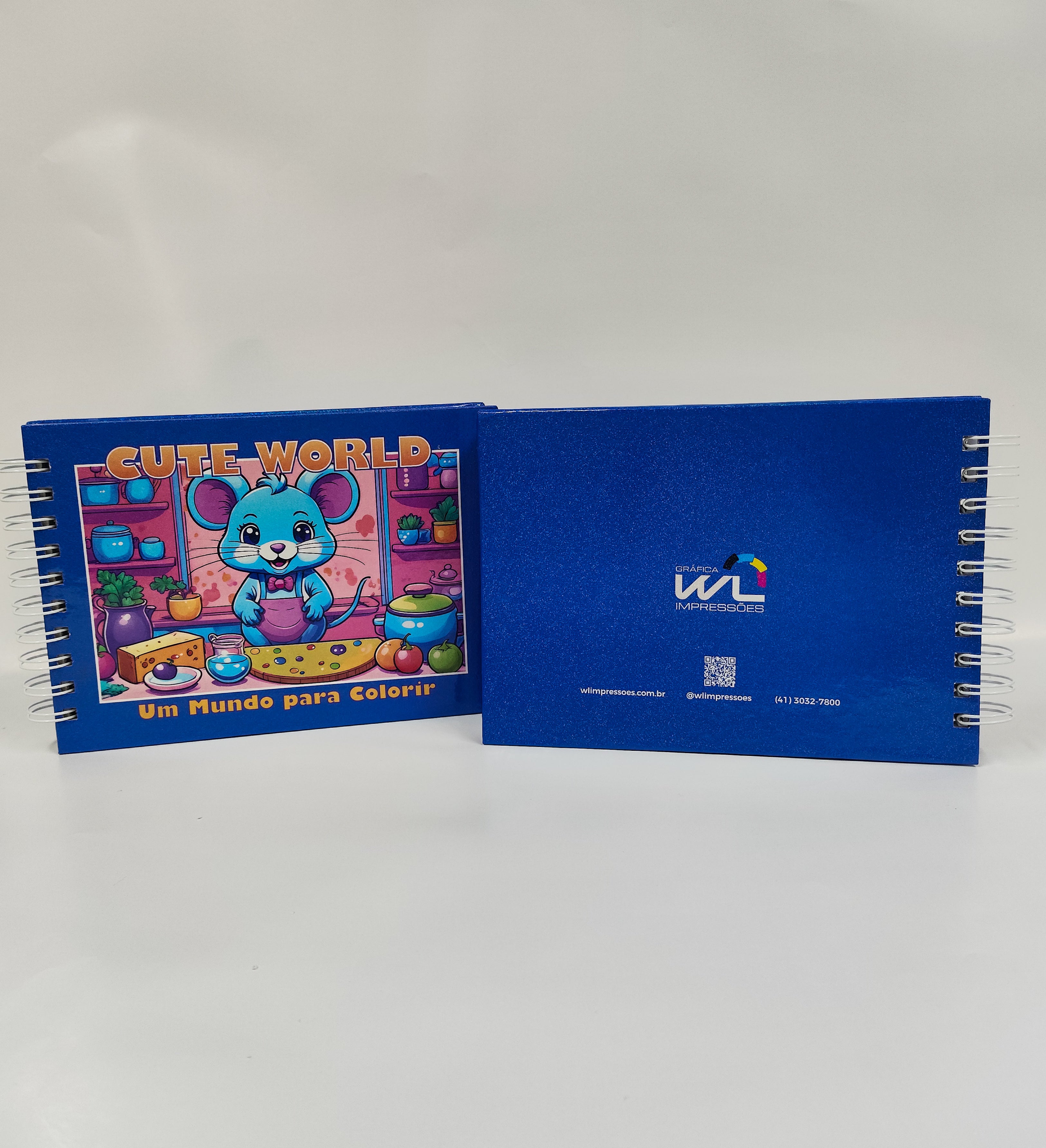 Kit de Colorir CUTE WORLD! 50 paginas - AZUL