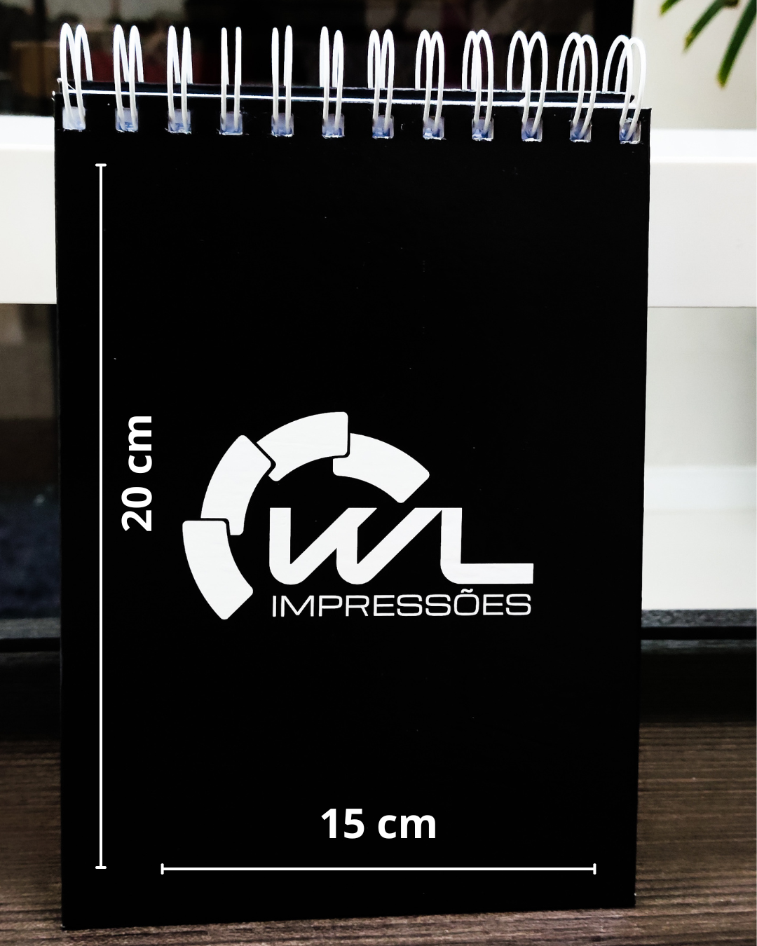 Bloco de Anotações Personalizado com Capa e Wire-O – 50 folhas