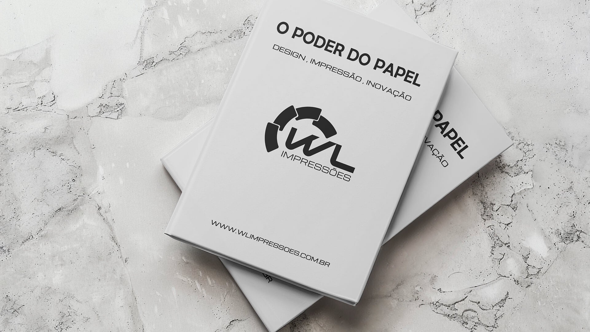 Revista aberta com design gráfico moderno, impressa pela WL Impressões