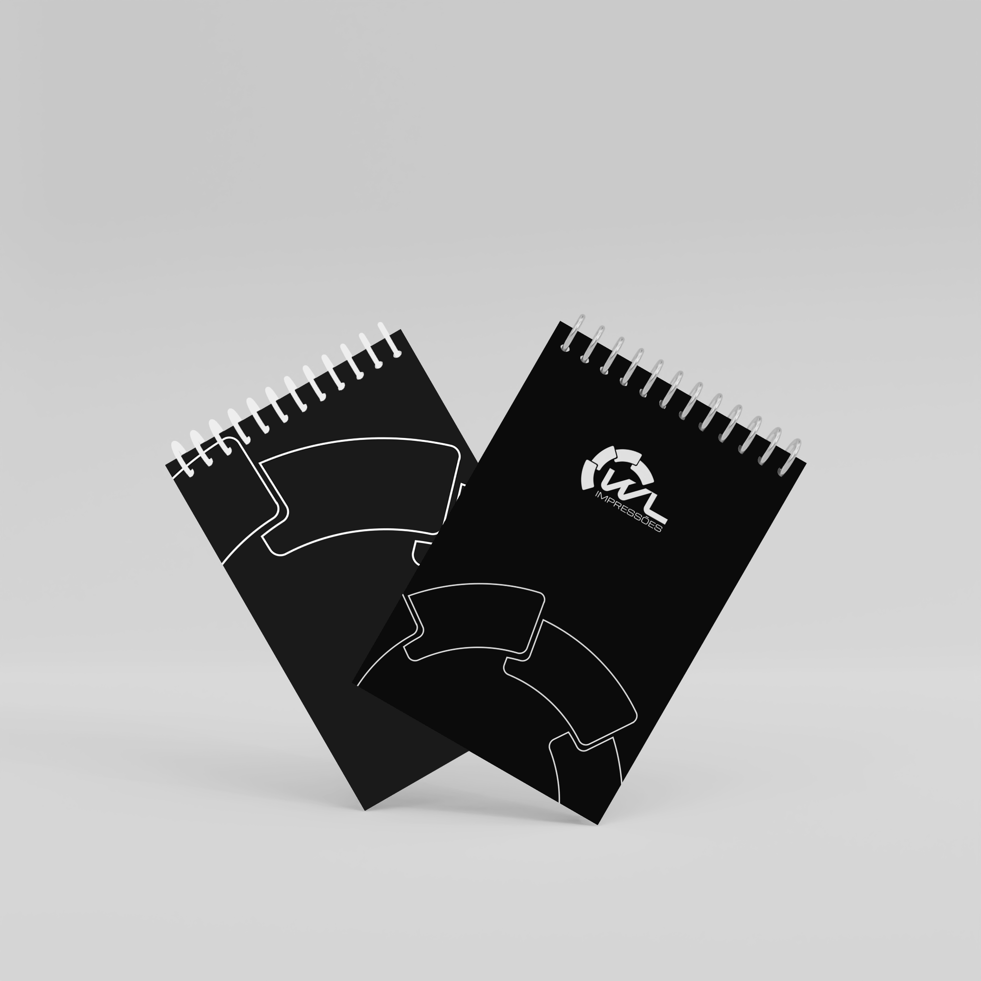 Bloco de Anotações Personalizado com Capa  e Wire-O – 50 folhas